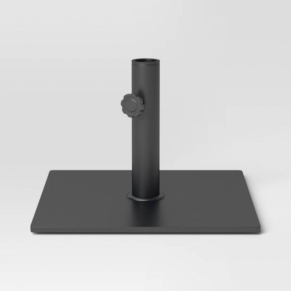 Room Essentials -  25lb Black Steel Patio Umbrella Ba Black